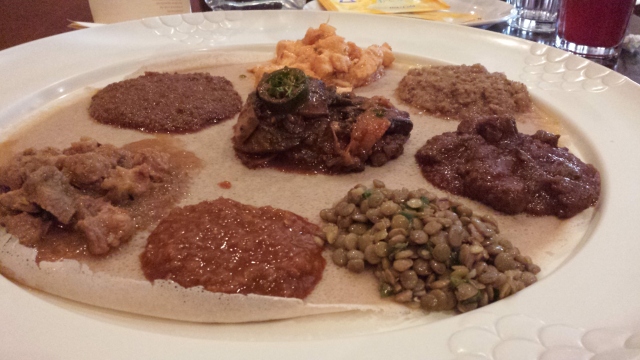 Meats on Injera